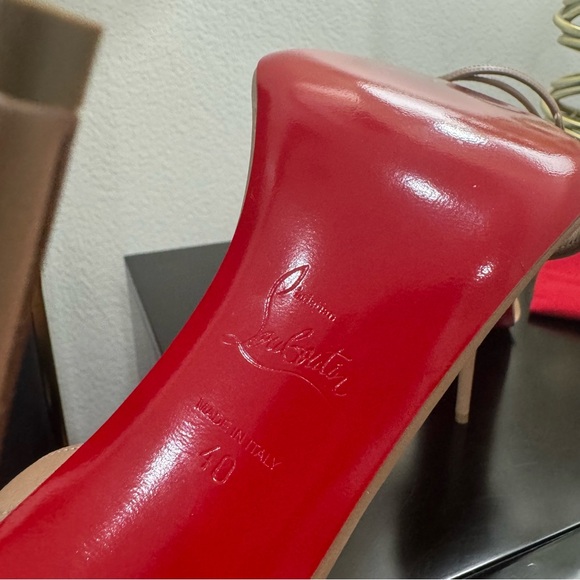Christian Louboutin Loubigirl 100 Sandal Nappa Nude 40 - Picture 7 of 8